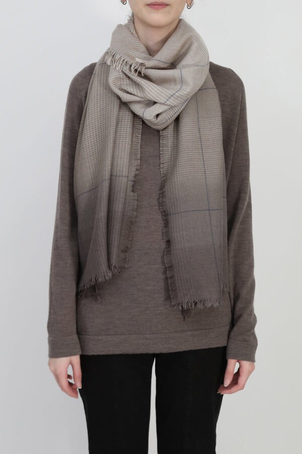 ASHWOOD CHECK ITALIAN CASHMERE SCARF - Image 3