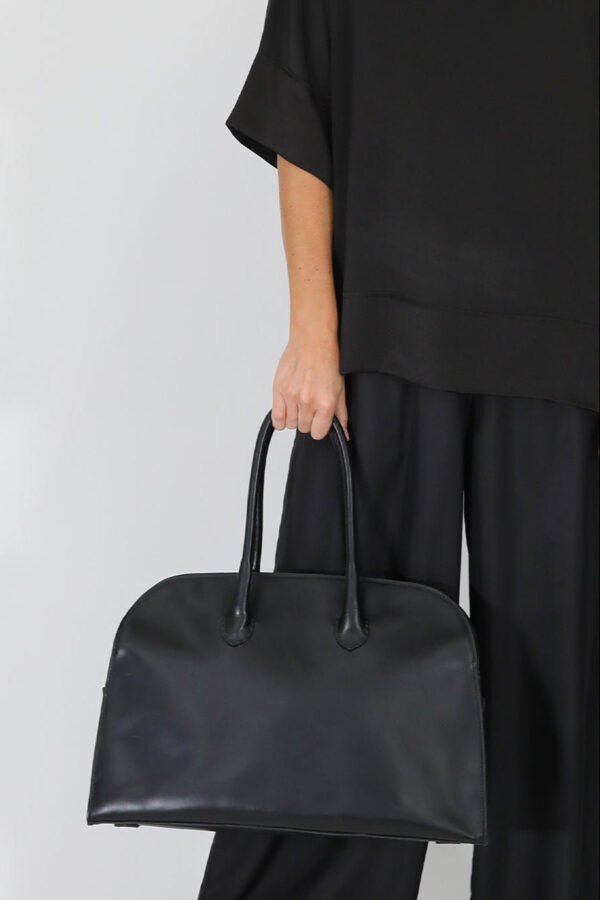 ARDEN HANDBAG IN BLACK ITALIAN LEATHER - Image 3
