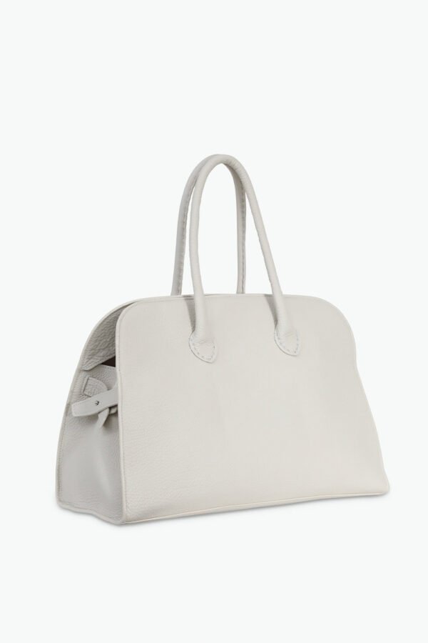 ARDEN HANDBAG IN ITALIAN LEATHER BUTTER WHITE - Image 2