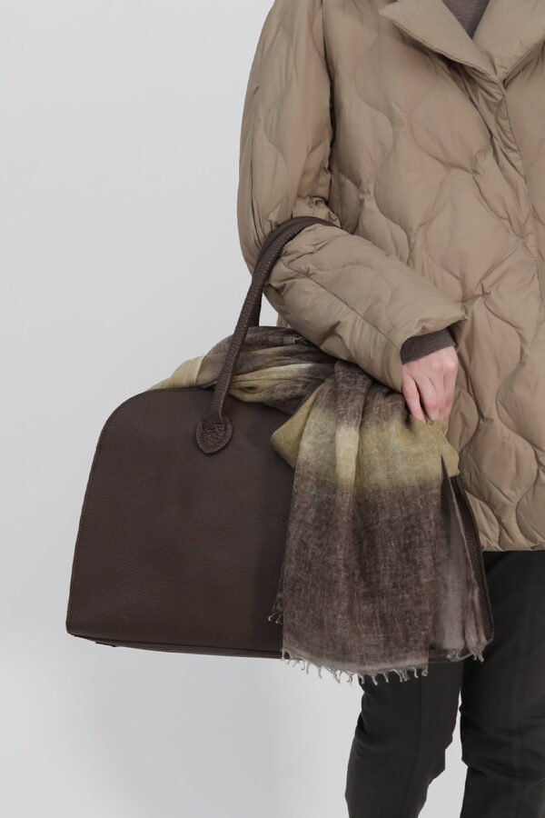 ARDEN HANDBAG IN ITALIAN LEATHER CHOCOLATE - Image 4