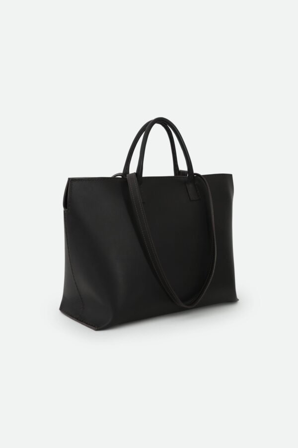 BOLZANO FRENCH BARENIA LEATHER TOTE IN ESPRESSO - Image 2