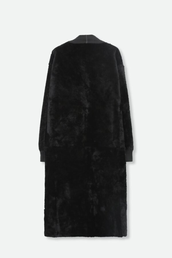 LONG ITALIAN SHEARLING BUTTON COAT - Image 3