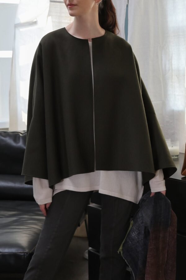 PELLERYN JACKET IN ITALIAN WOOL IN MILITARY GREEN - Image 3