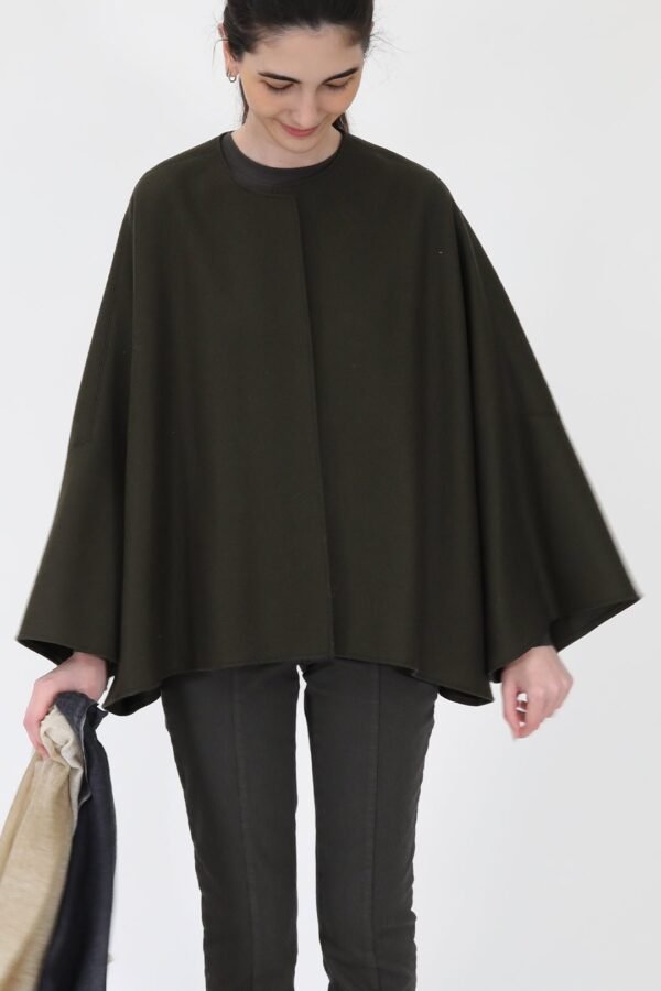 PELLERYN JACKET IN ITALIAN WOOL IN MILITARY GREEN - Image 4