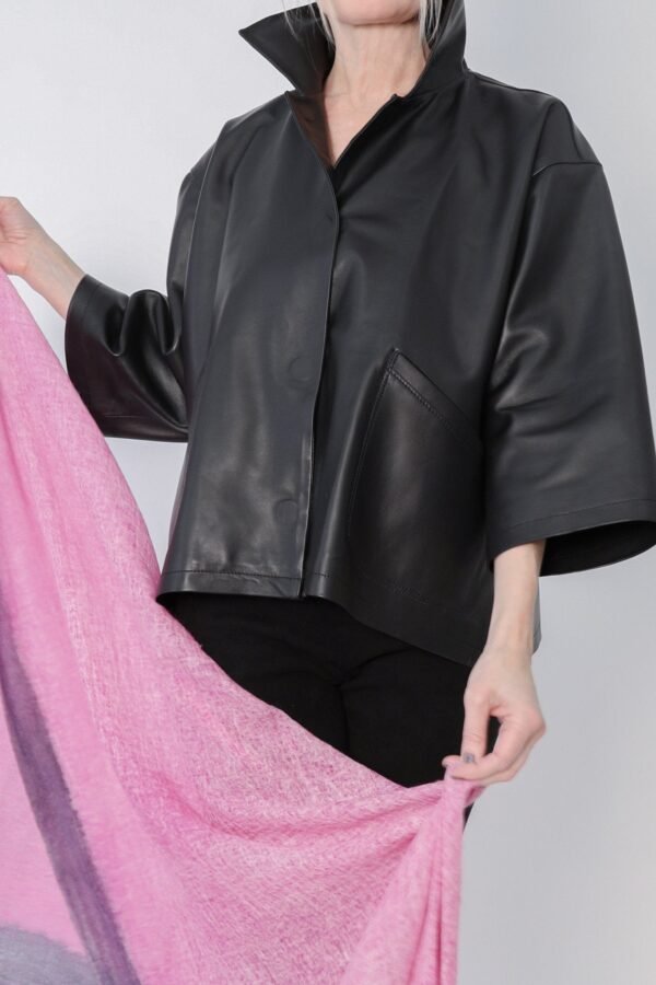 RIMINI LEATHER JACKET IN BLACK - Image 3
