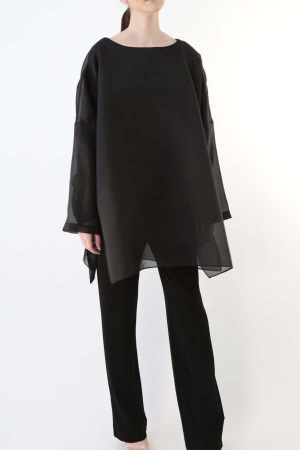SAMIRA ONE-SIZE TUNIC IN SILK ORGANZA - Image 9